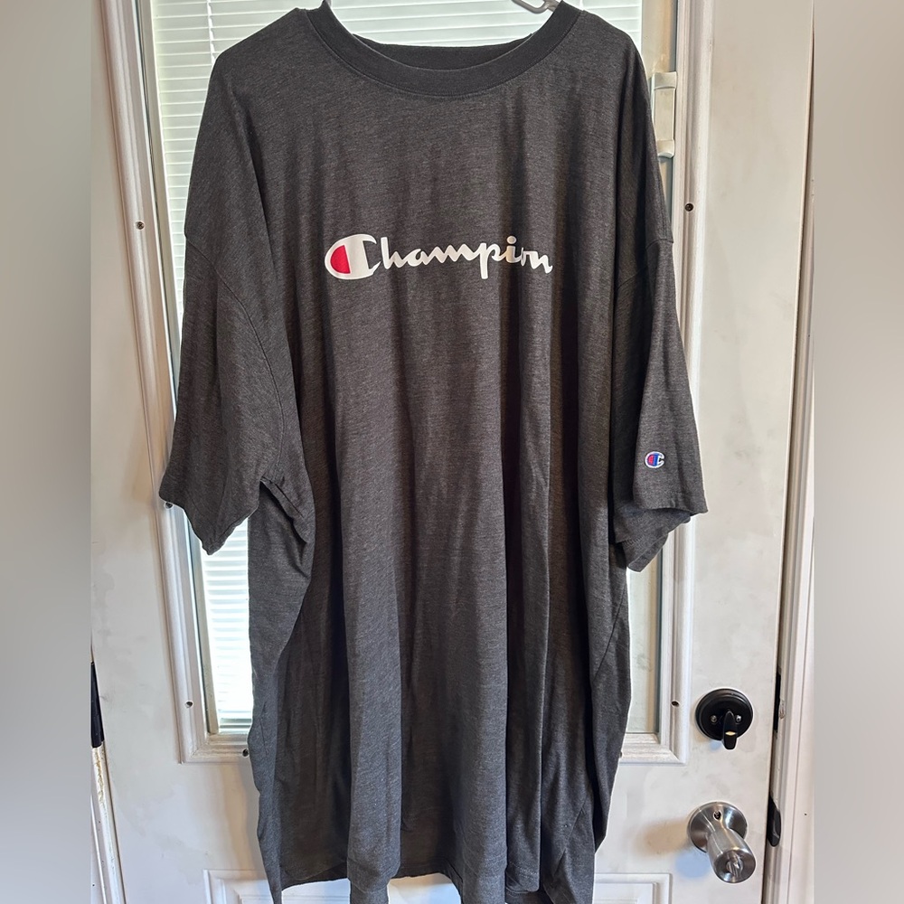 Champion Men's Dark Gray Short Sleeve Tee
